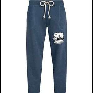 Heather Indigo Cat On Books Joggers